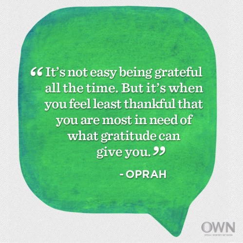 Gratefulness is the way to go!