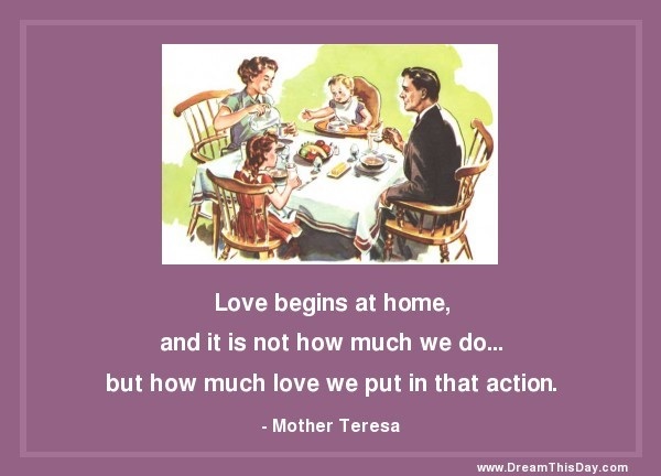 LOVE begins at home!